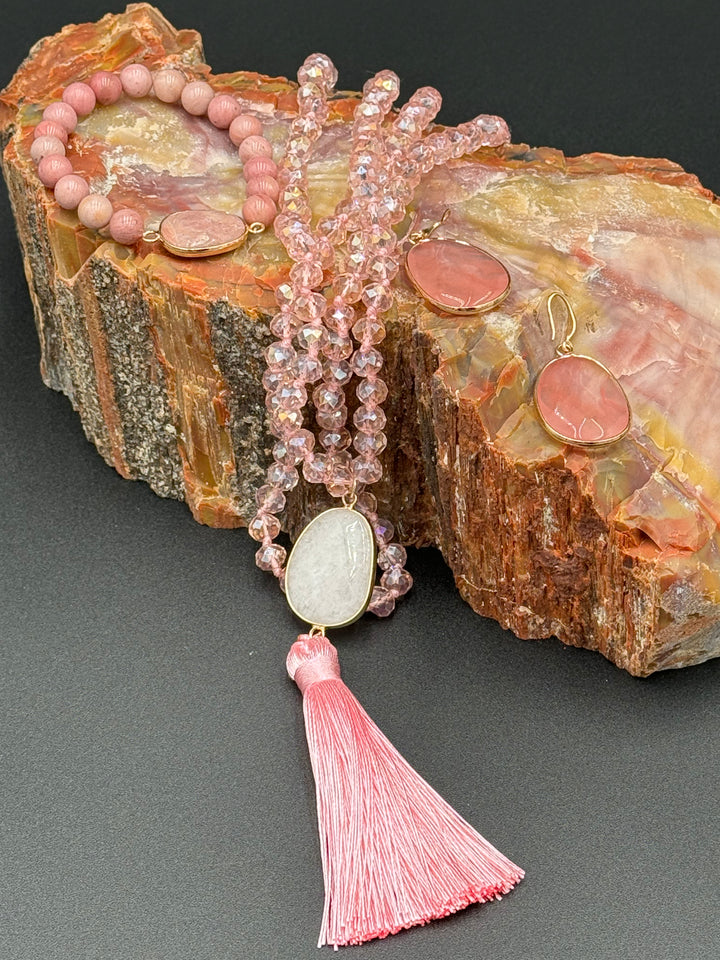 Bohemian Harmony - Milky Quartz & Rhodonite Ensemble