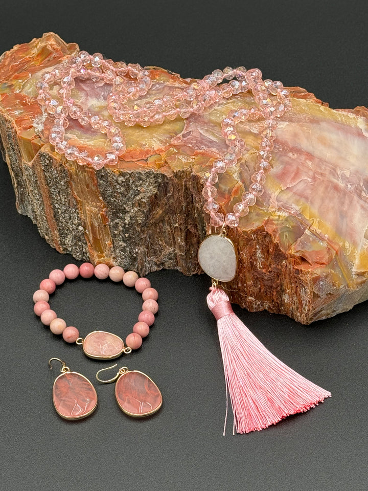 Bohemian Harmony - Milky Quartz & Rhodonite Ensemble