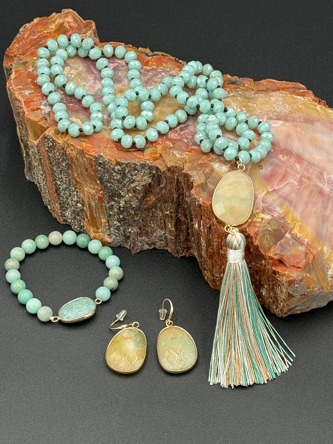 Bohemian Harmony - Amazonite & Green Agate Ensemble