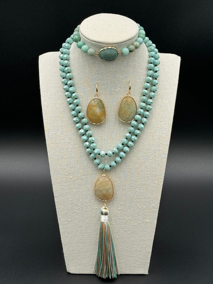 Bohemian Harmony - Amazonite & Green Agate Ensemble