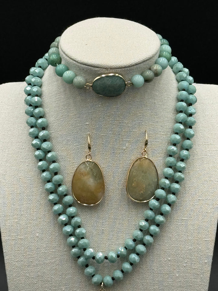 Bohemian Harmony - Amazonite & Green Agate Ensemble