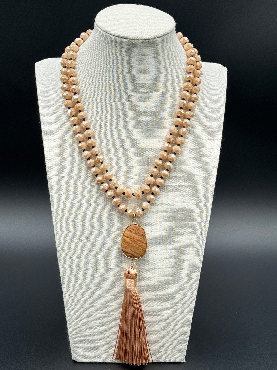 Bohemian Harmony - Picture Jasper & Glass Beads Ensemble