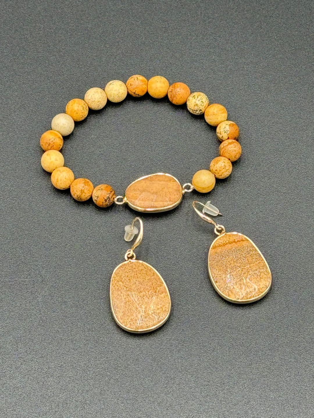 Bohemian Harmony - Picture Jasper & Glass Beads Ensemble