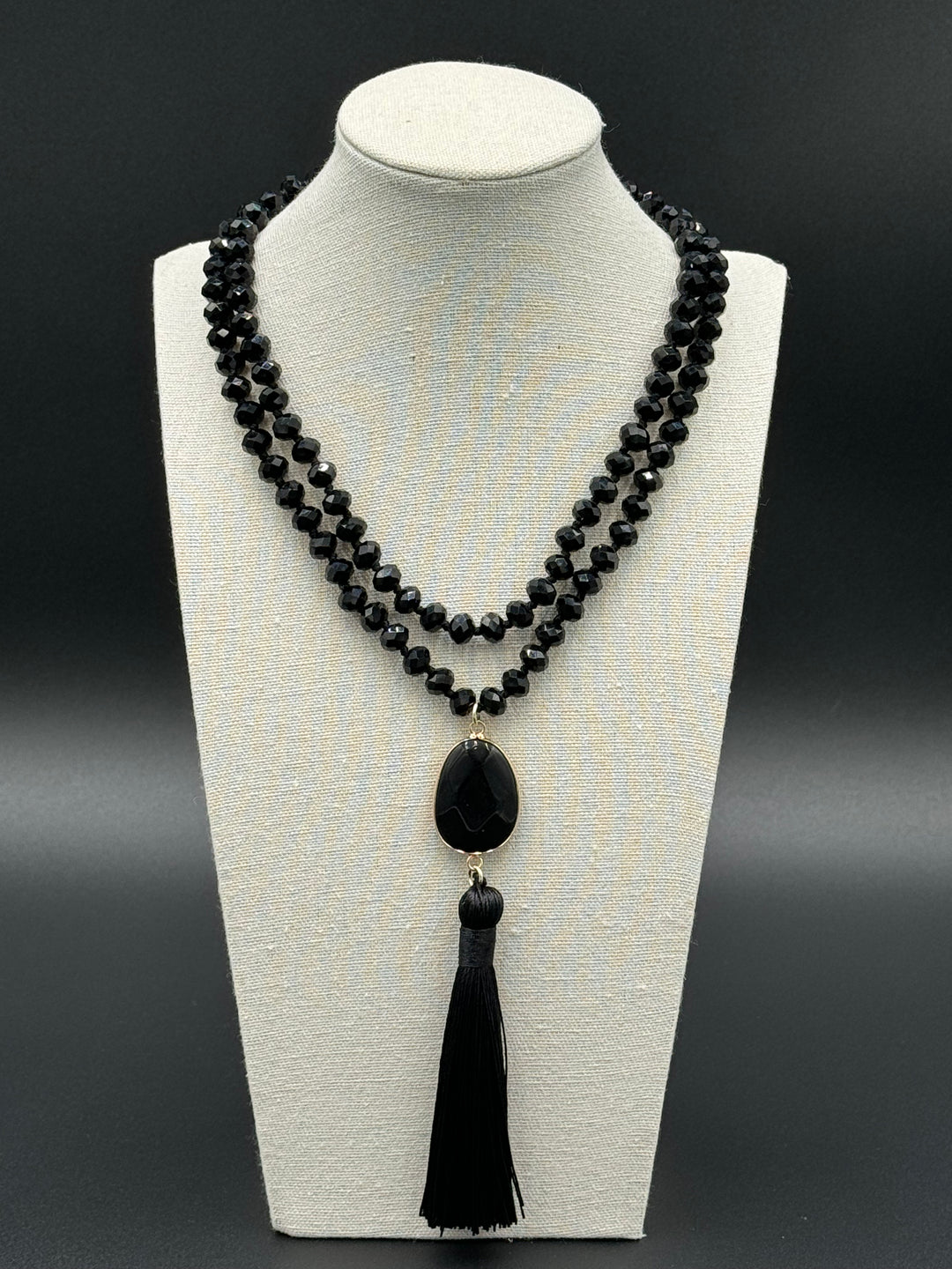 Bohemian Harmony - Black Agate & Glass Beads Ensemble