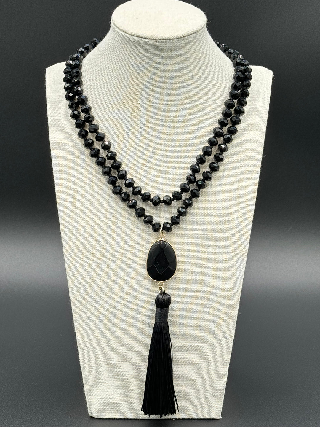 Bohemian Harmony - Black Agate & Glass Beads Ensemble