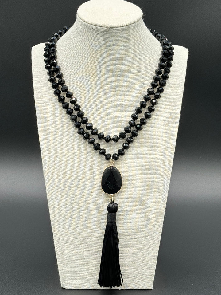 Bohemian Harmony - Black Agate & Glass Beads Ensemble