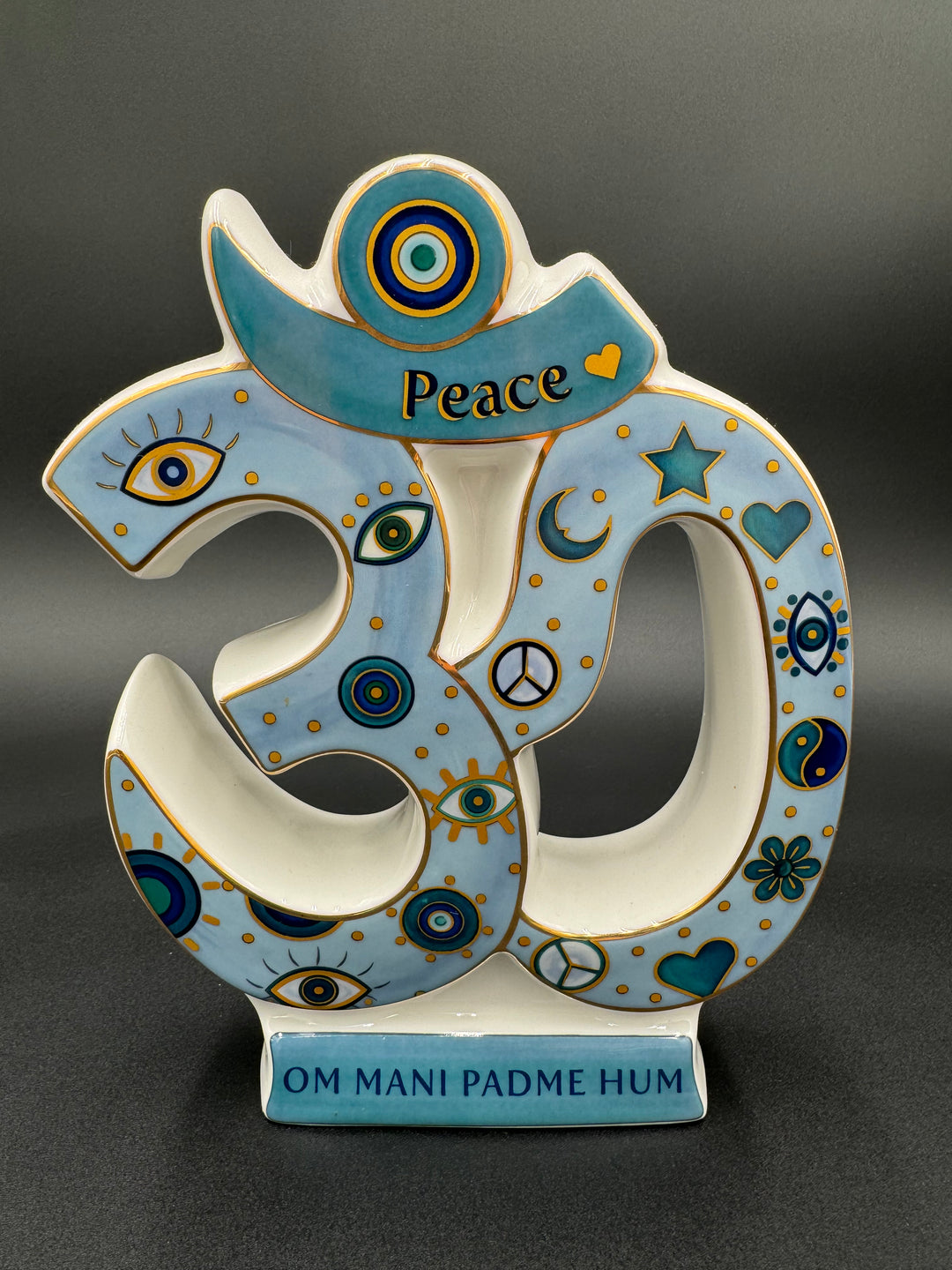 Divine Harmony - Celestial Om Ceramic Sculpture