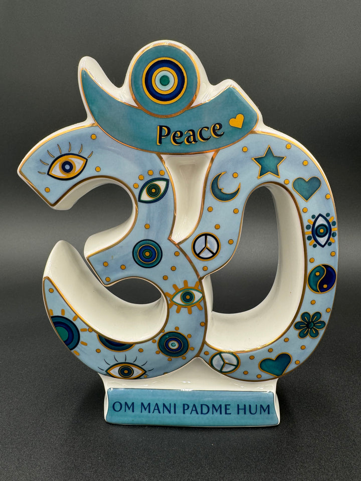 Divine Harmony - Celestial Om Ceramic Sculpture