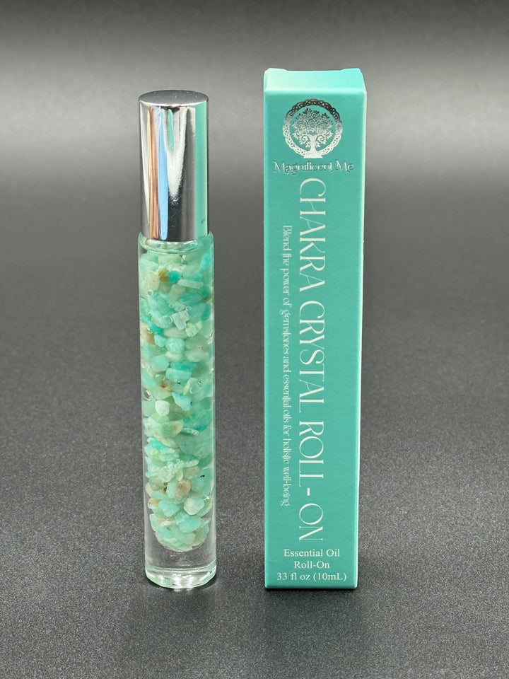 Amazonite Tranquility - Chamomile Infused Crystal Roll-On (Heart & Throat Chakras)