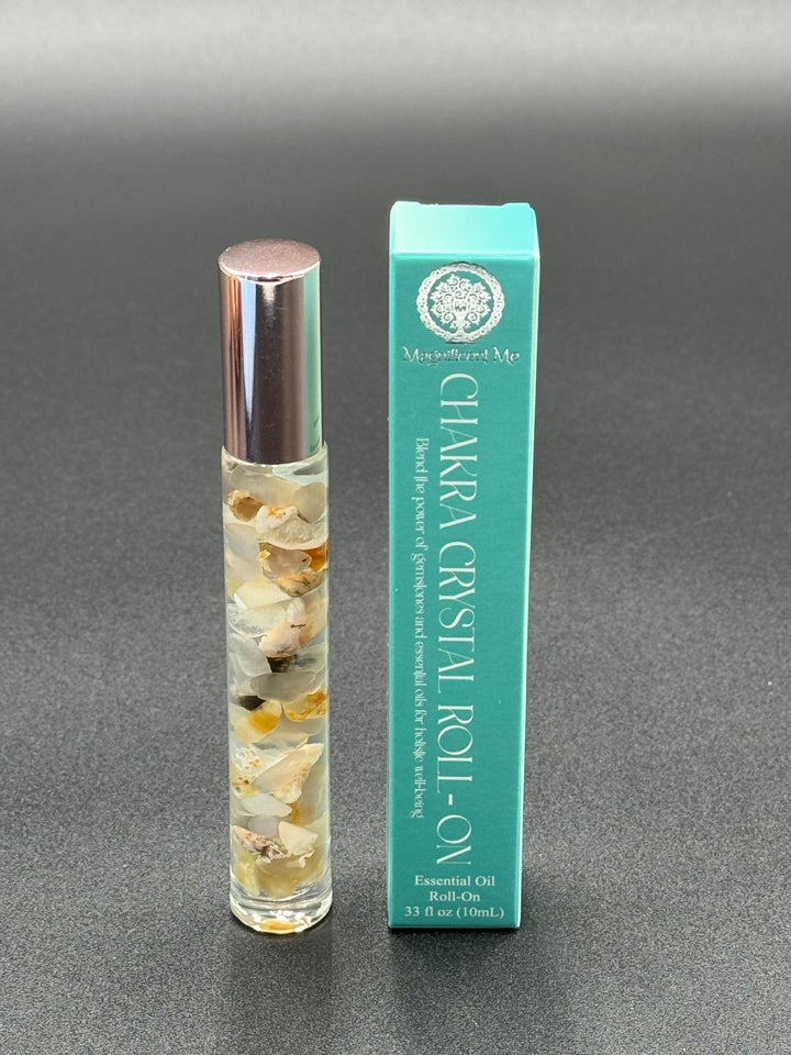 Revitalizing Clarity - Grey Agate & Peppermint Crystal Roll-On (Solar Plexus Chakra)