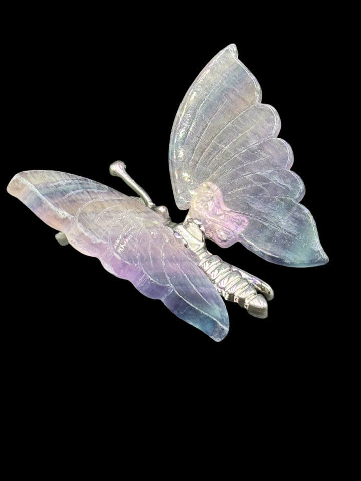 Radiant Harmony Fluorite Crystal Butterfly