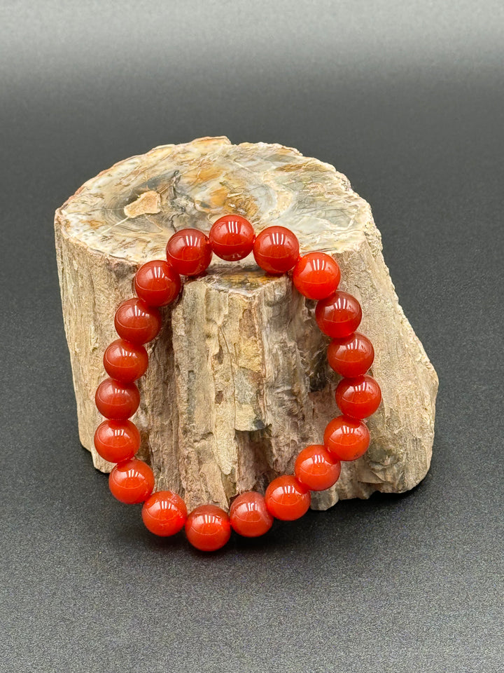 Vitality Ember Red Carnelian Men's Bracelet