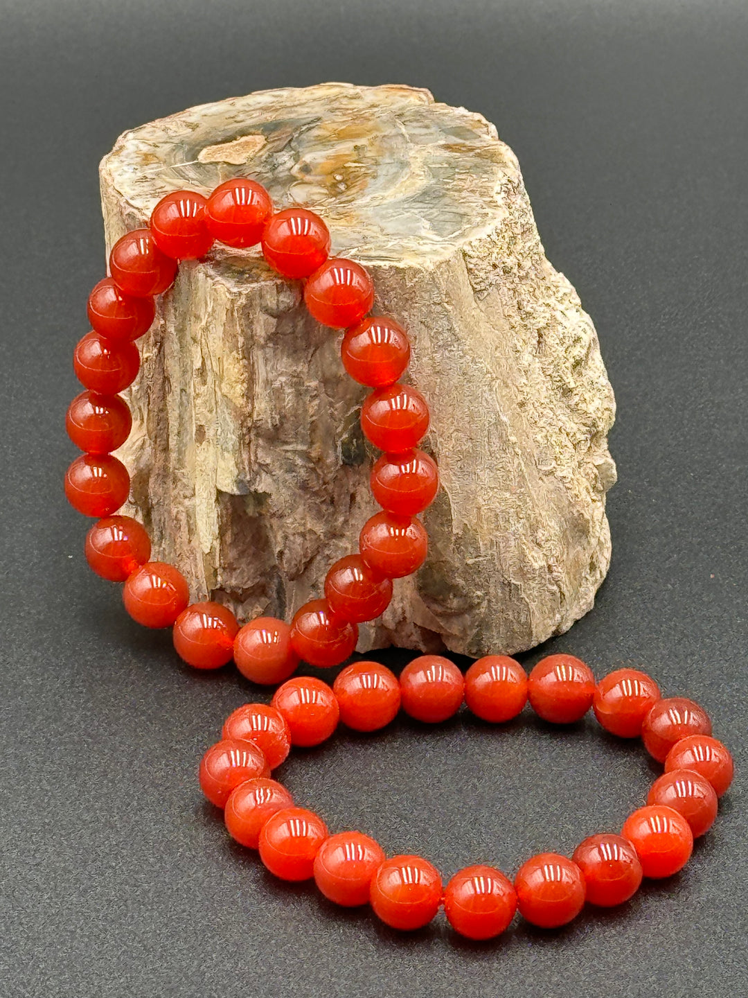 Vitality Ember Red Carnelian Men's Bracelet