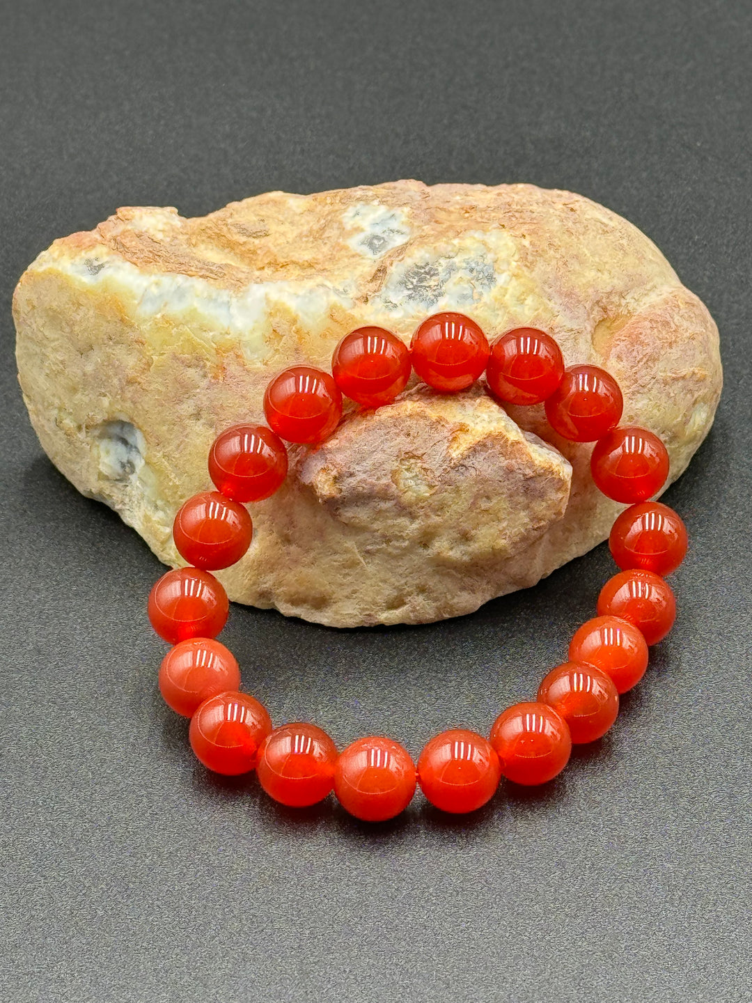 Vitality Ember Red Carnelian Men's Bracelet