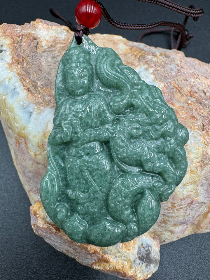 Heart of Compassion - Quan Yin & The Dragon Jade Pendant