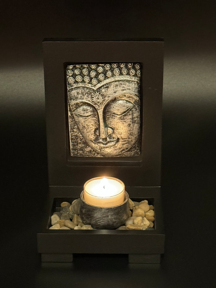 Buddha Face Candle Holder