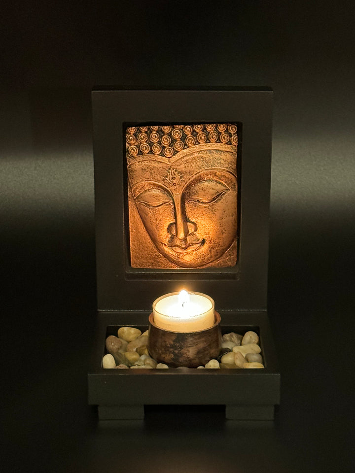 Buddha Face Candle Holder