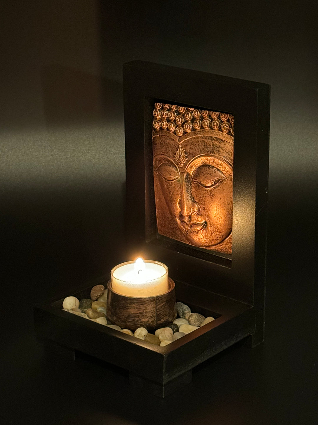 Buddha Face Candle Holder