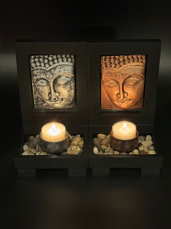 Buddha Face Candle Holder