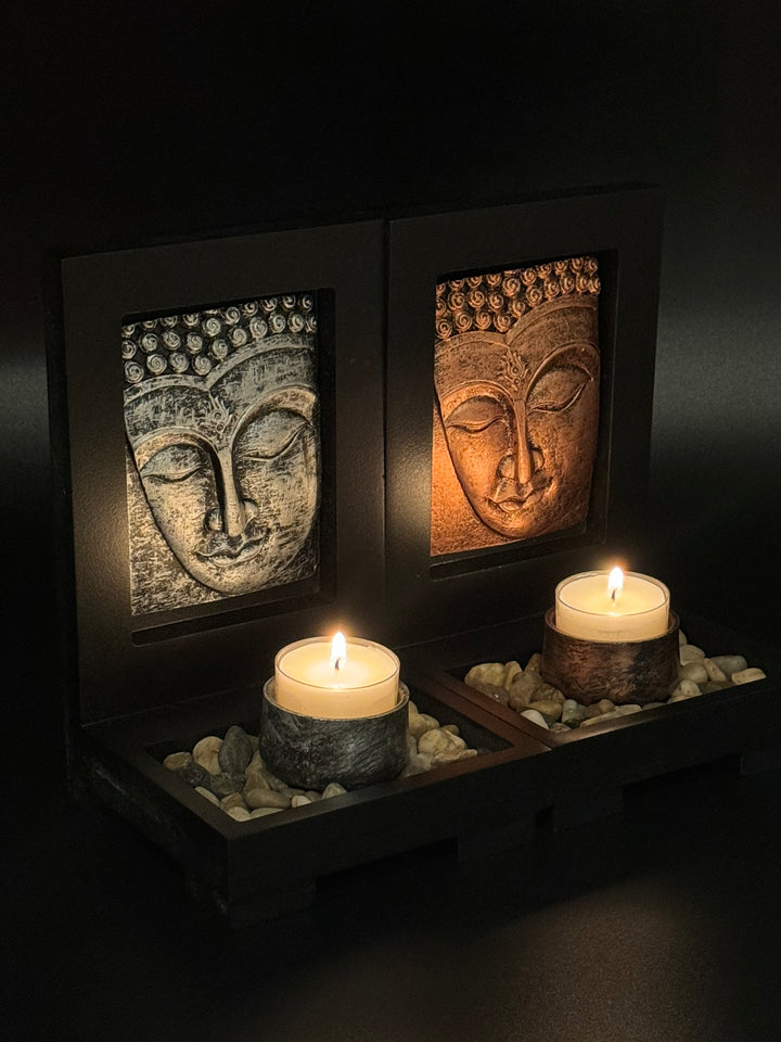 Buddha Face Candle Holder