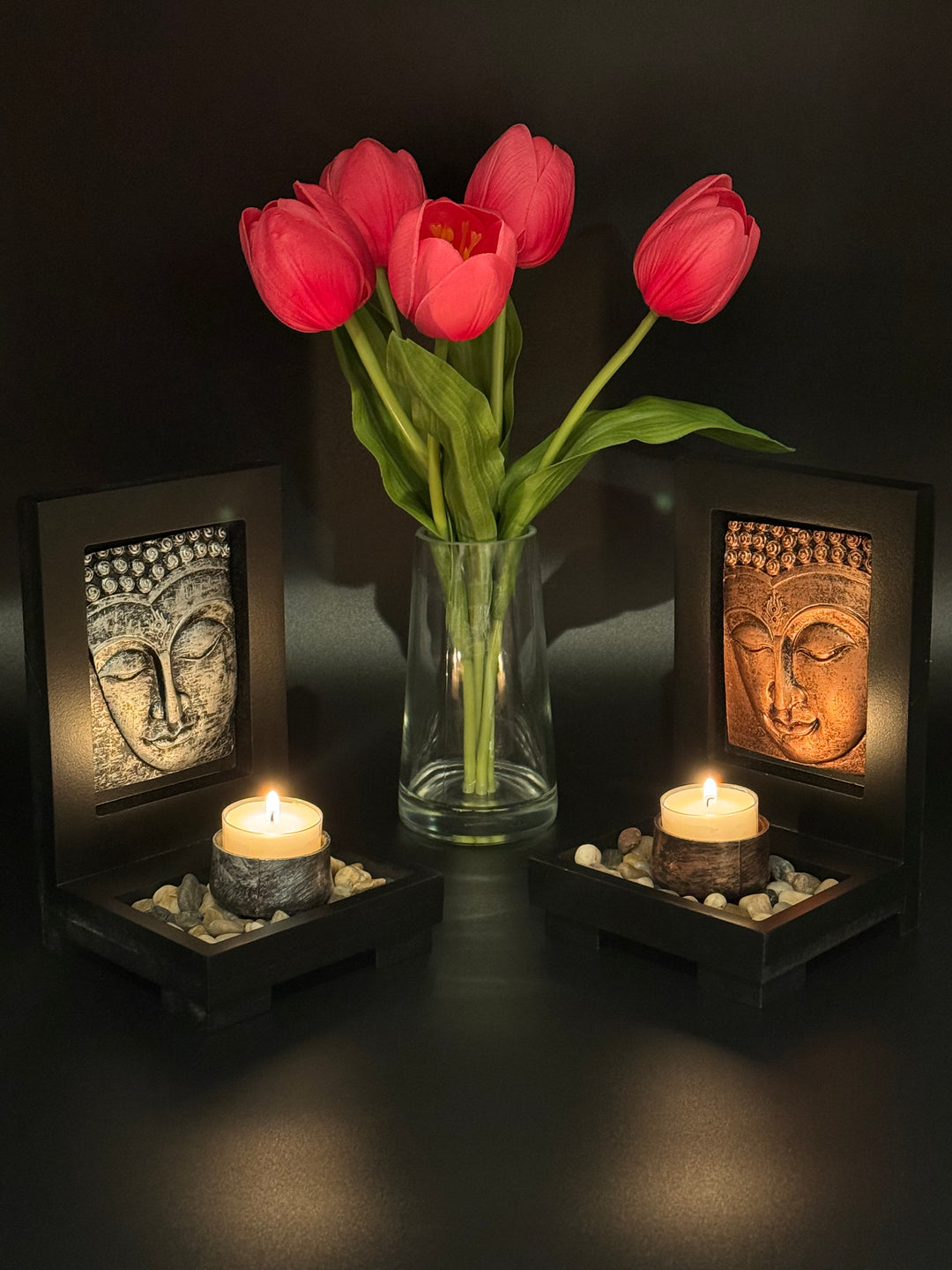 Buddha Face Candle Holder