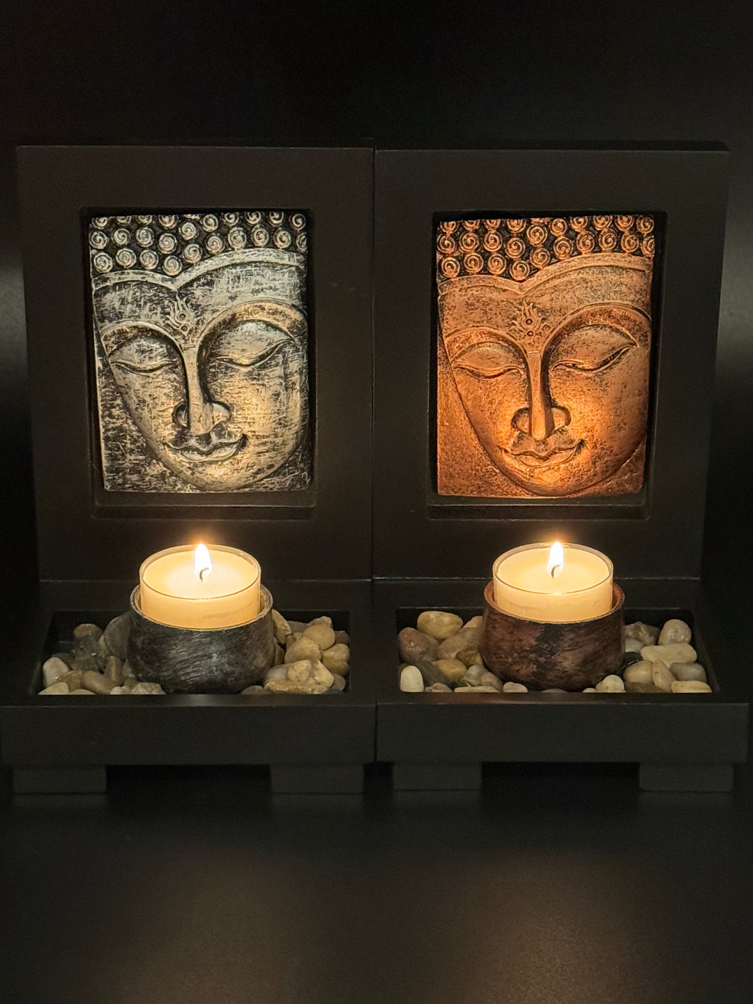 Buddha Face Candle Holder