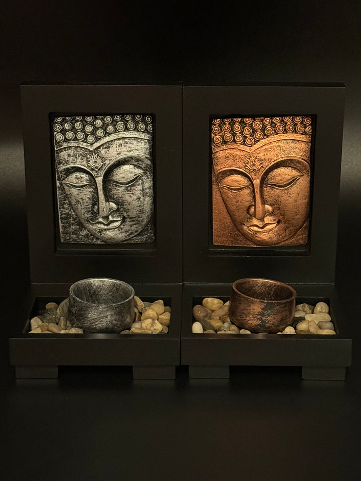 Buddha Face Candle Holder