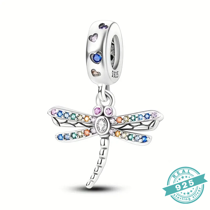 925 Sterling Silver With White & Blue Zircon Charms Collection (SS)