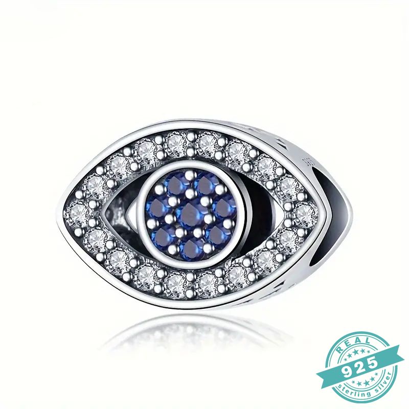 925 Sterling Silver With White & Blue Zircon Charms Collection (SS)