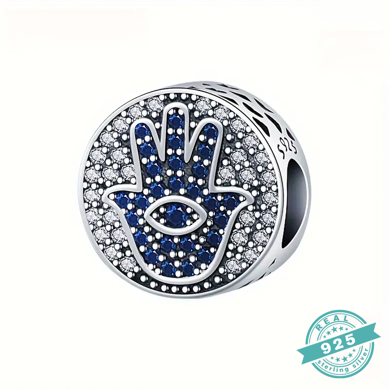 925 Sterling Silver With White & Blue Zircon Charms Collection (SS)