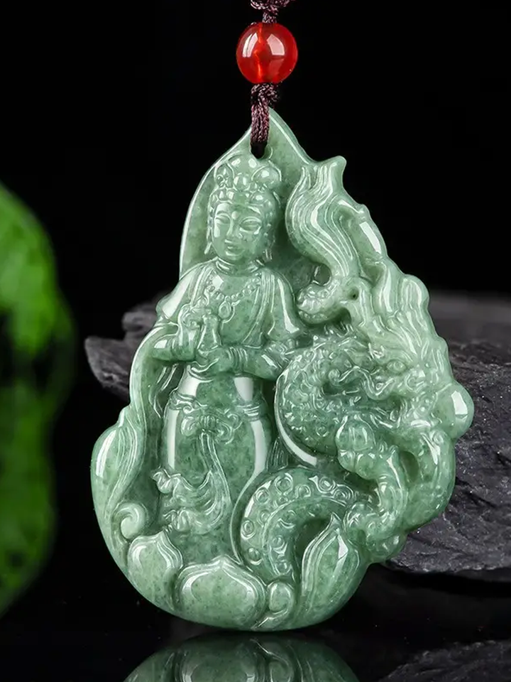 Heart of Compassion - Quan Yin & The Dragon Jade Pendant