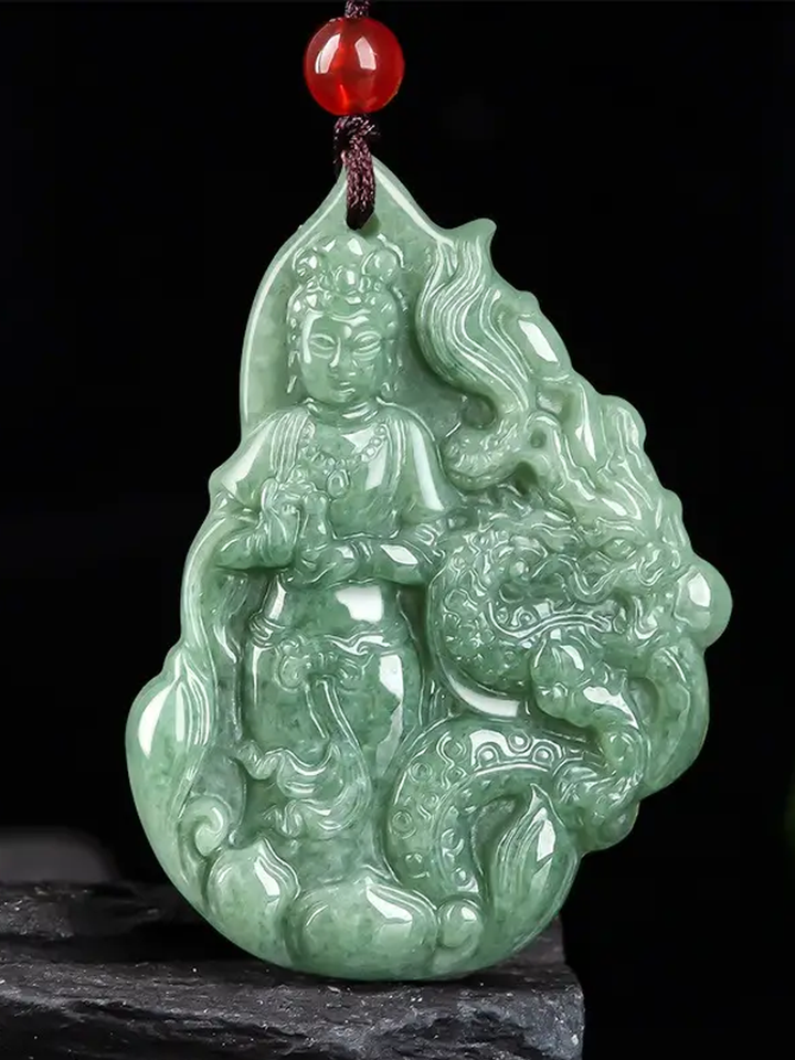 Heart of Compassion - Quan Yin & The Dragon Jade Pendant