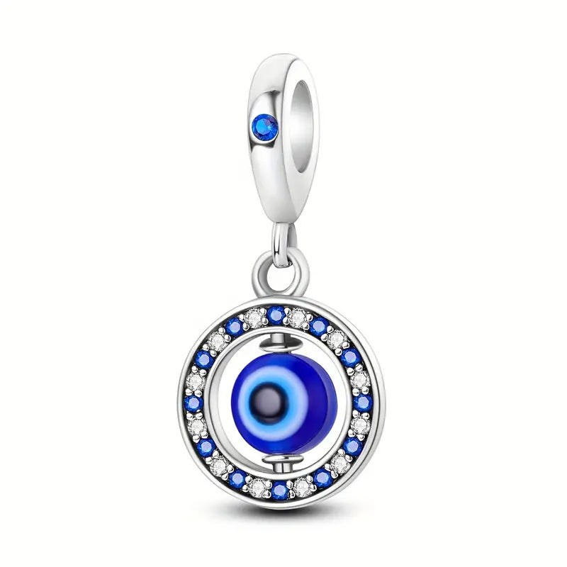 Silver-Plated White & Blue Zircon Charms Collection (SP)