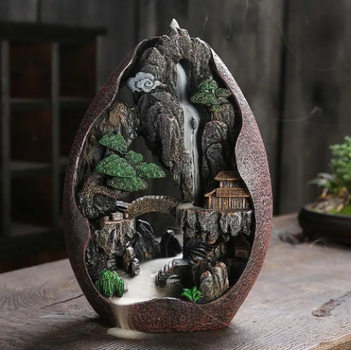 Mountain Backflow Ceramic Incense Burner