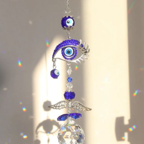 Luminous Tears Evil Eye & Angel Wings Sun Catcher