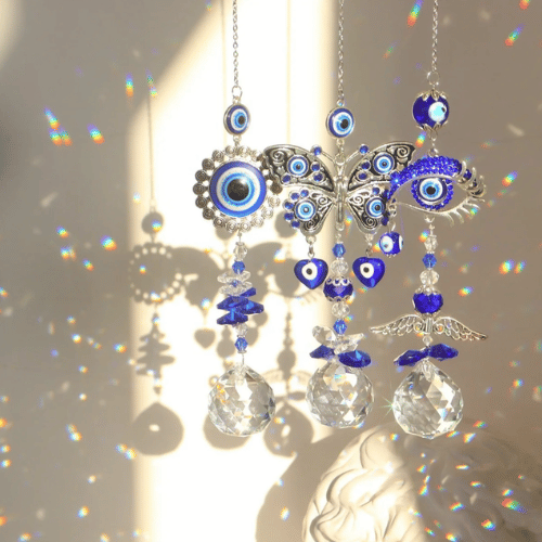 Celestial Eye Bloom Crystal & Evil Eye Sun Catcher