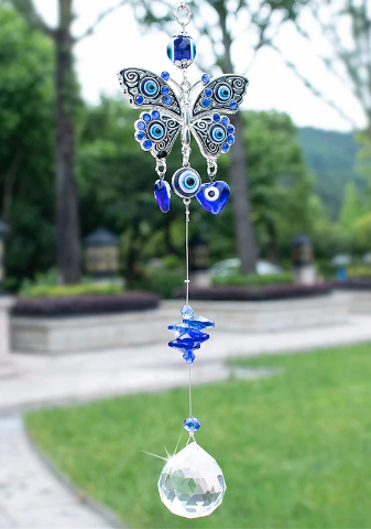 Tranquil Butterfly Crystal Sun Catcher