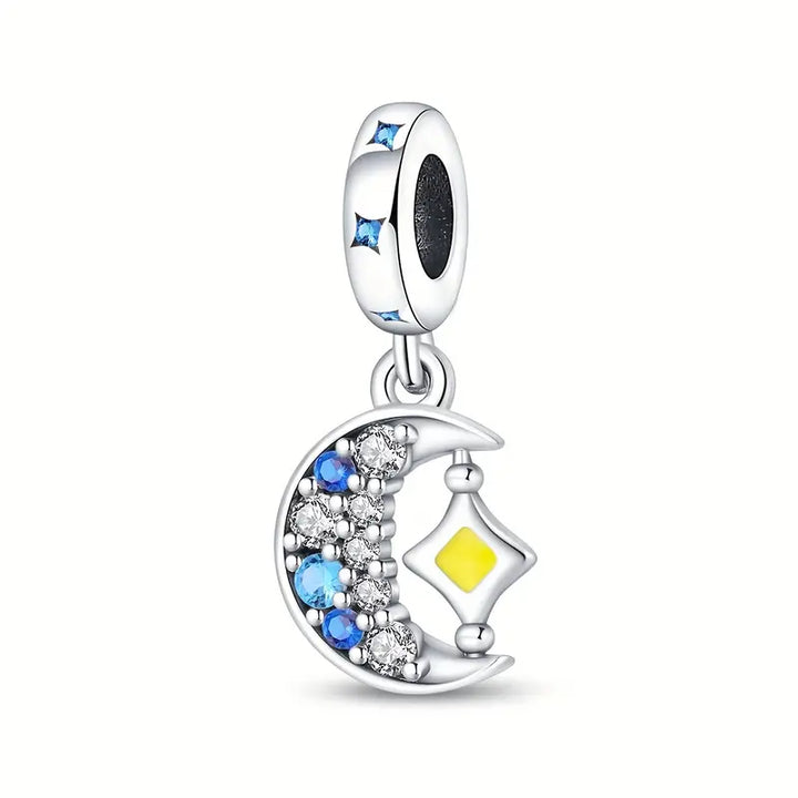 Silver-Plated White & Blue Zircon Charms Collection (SP)