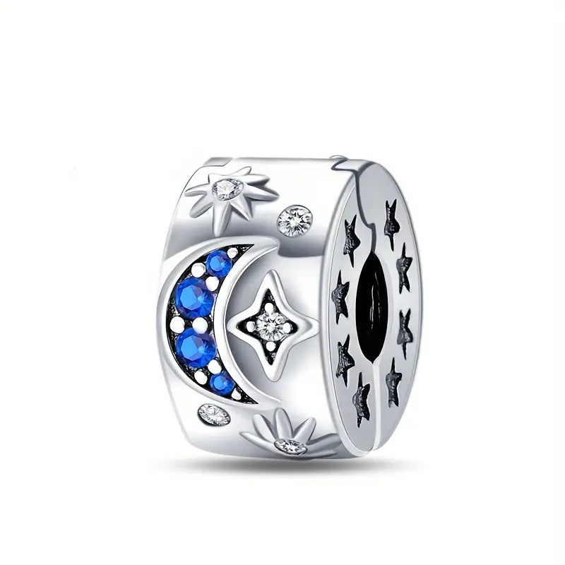 Silver-Plated White & Blue Zircon Charms Collection (SP)