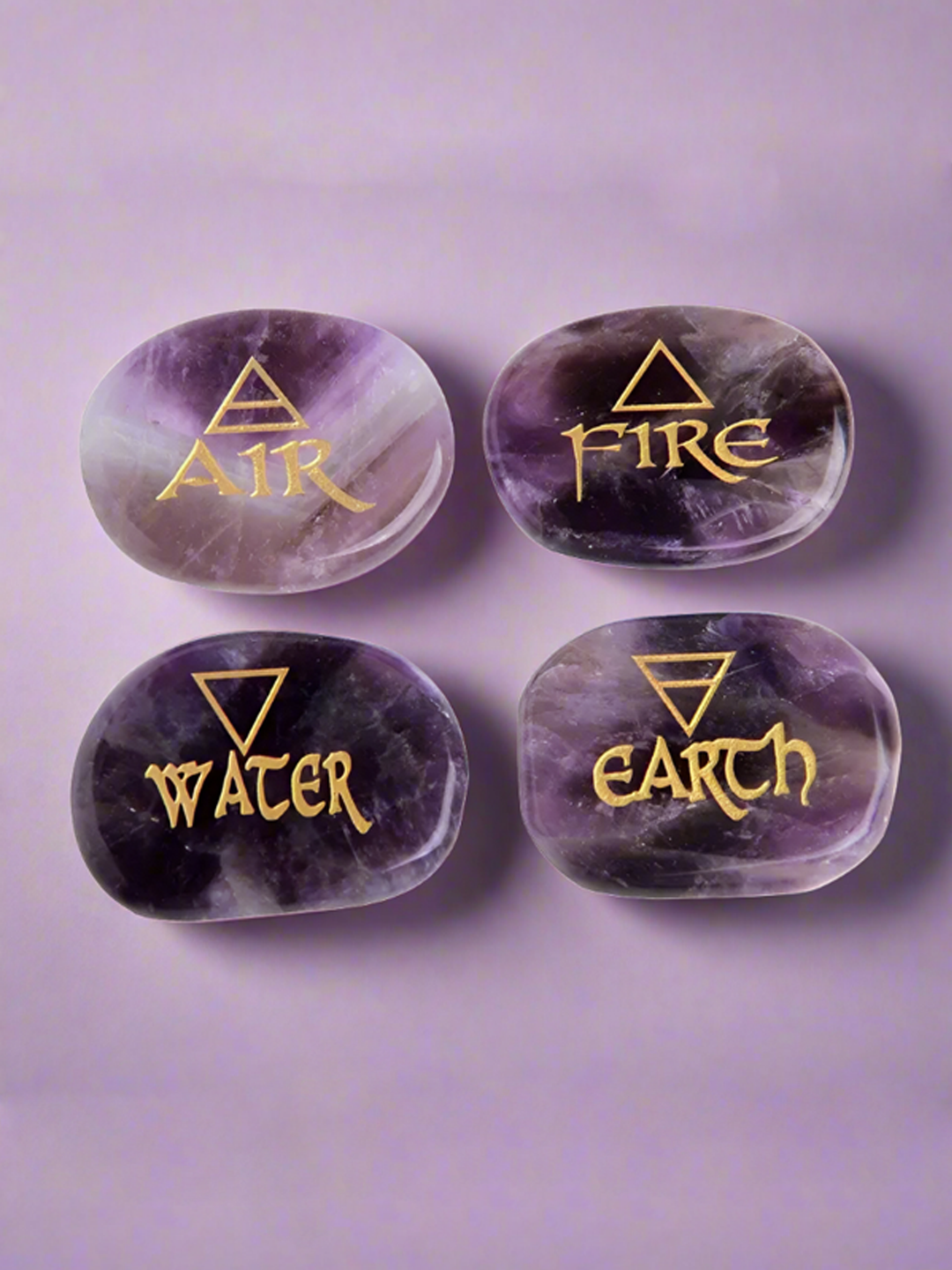 Elemental Harmony - Crystal Palm Stone Set