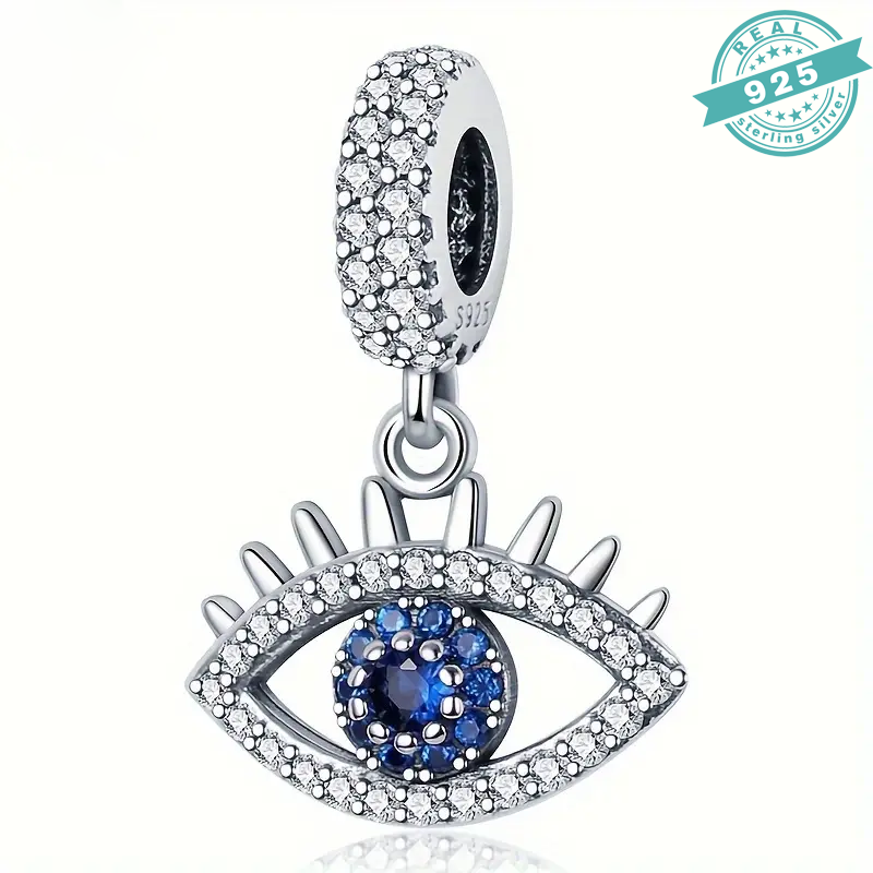 925 Sterling Silver With White & Blue Zircon Charms Collection (SS)