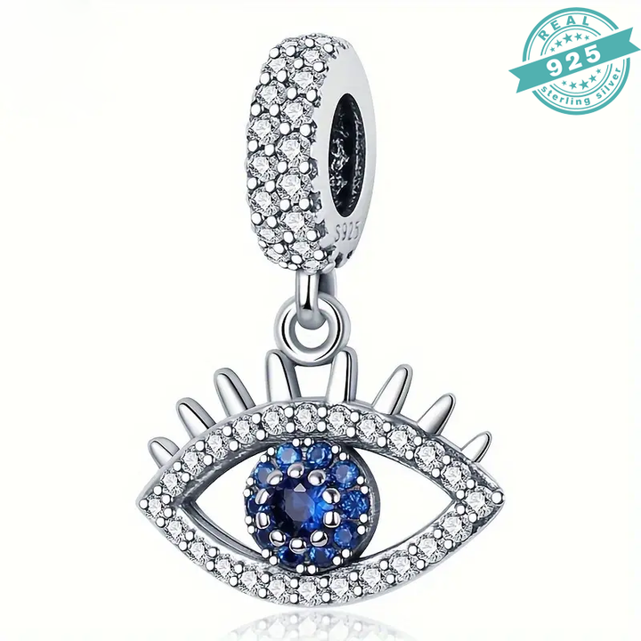 925 Sterling Silver With White & Blue Zircon Charms Collection (SS)