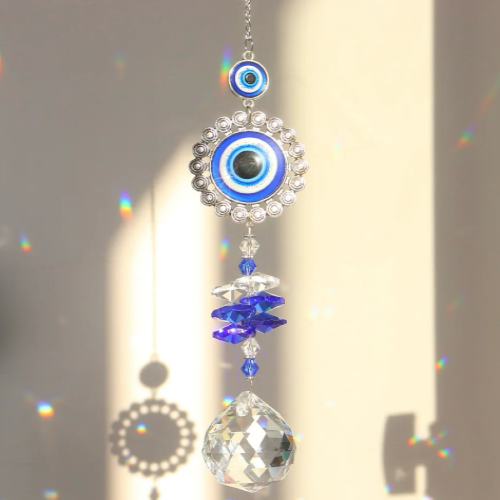 Celestial Eye Bloom Crystal & Evil Eye Sun Catcher