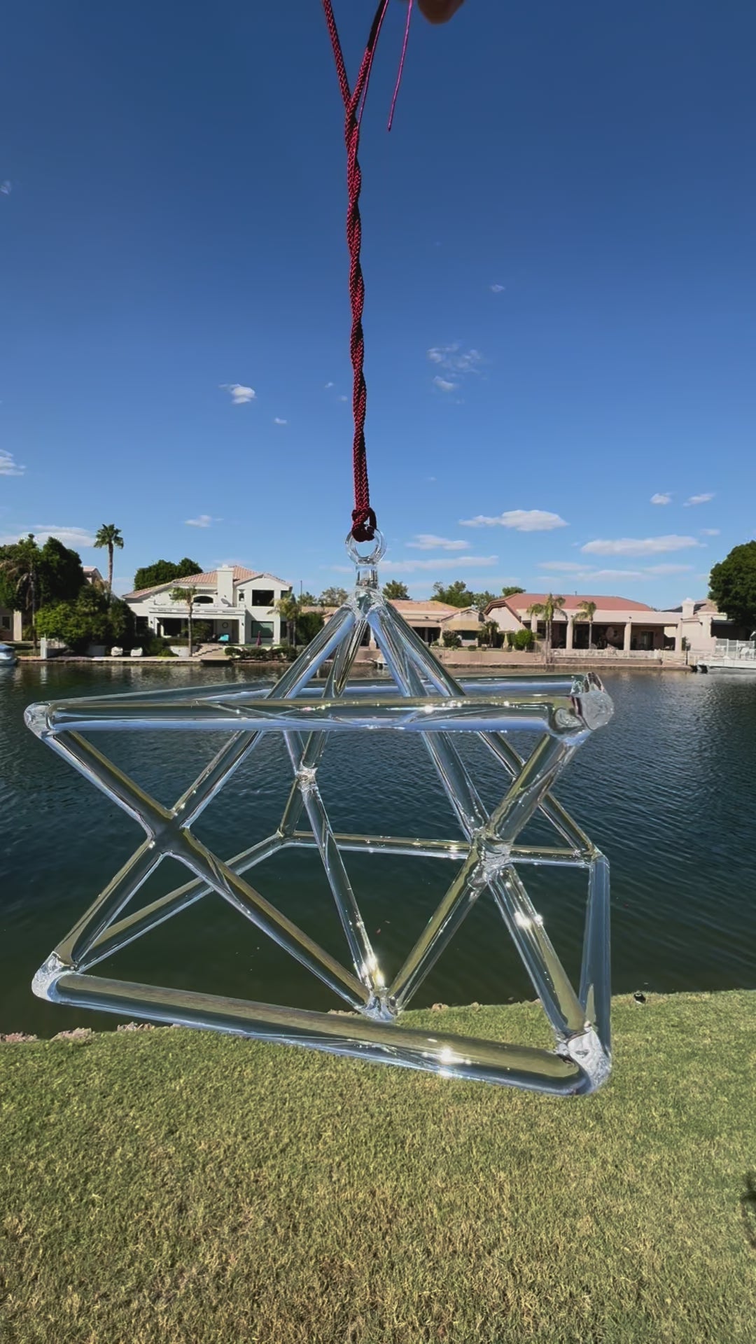 8" Pure Quartz Crystal Merkaba with Free $120 Carrying Case