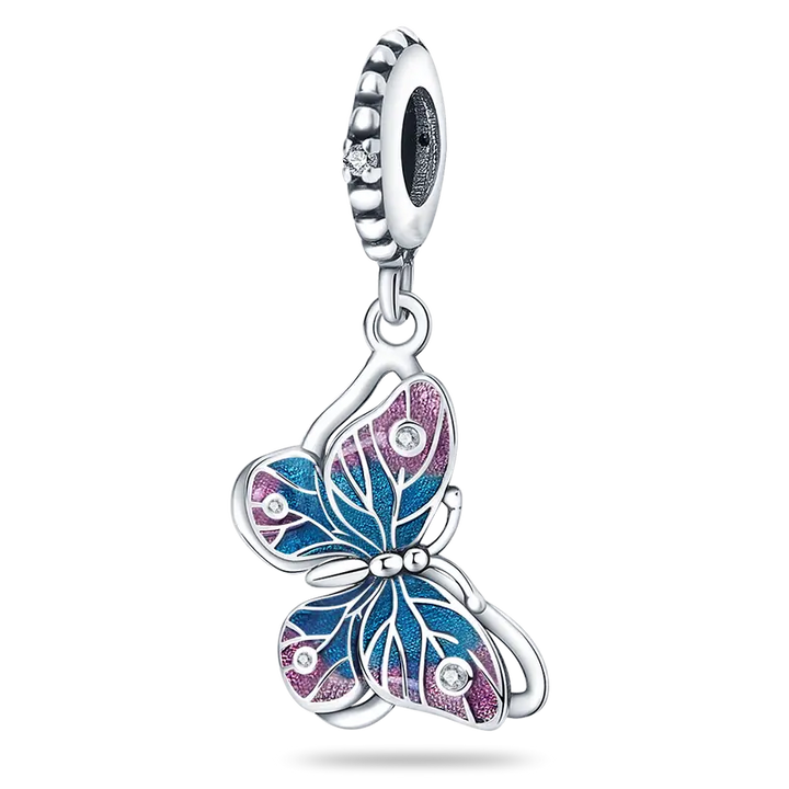 Silver-Plated White & Blue Zircon Charms Collection (SP)